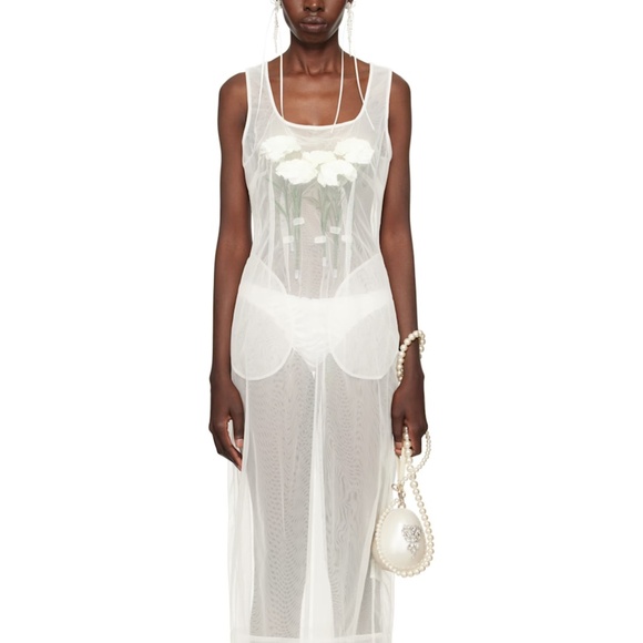 Rare Bridal Capsule Carnation Dart Midi Dress - Picture 1 of 10